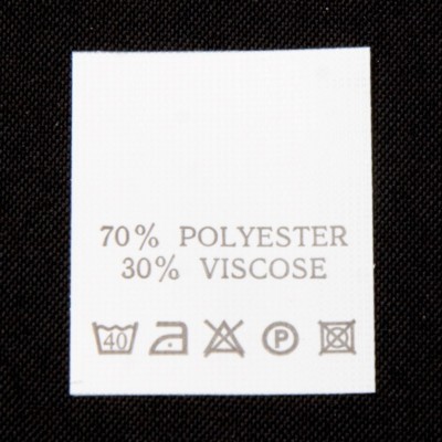 С702ПБ 70%Polyester 30%Viscose - составник - белый 40С (уп 200 шт.)0