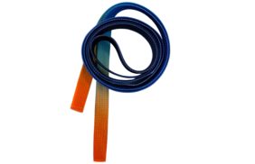 шнур плоский 3мм цв сине-оранжевый (110см) купить по цене 83.41 руб для домашнего шитья - в интернет-магазине Веллтекс | Екатеринбург
